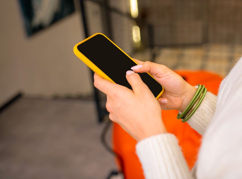  change of name image of lady holding a mobile phone used in completing a Punch newspaper name change advert publication order