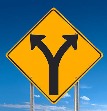 picture of two direction sign post