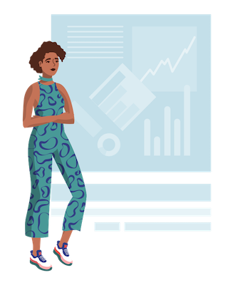 picture of lady  illustrating no job vacancy